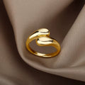 Teardrop golden ring