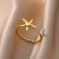 Golden star ring
